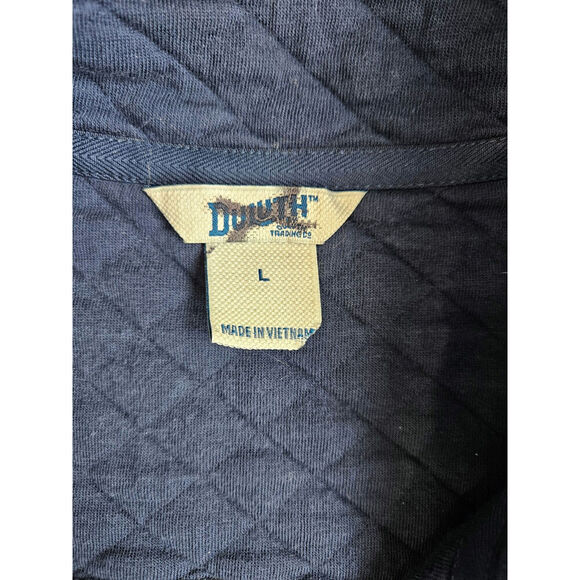 Duluth Trading Company Quilted Pullover Blue Large Pockets - Picture 5 of 10
